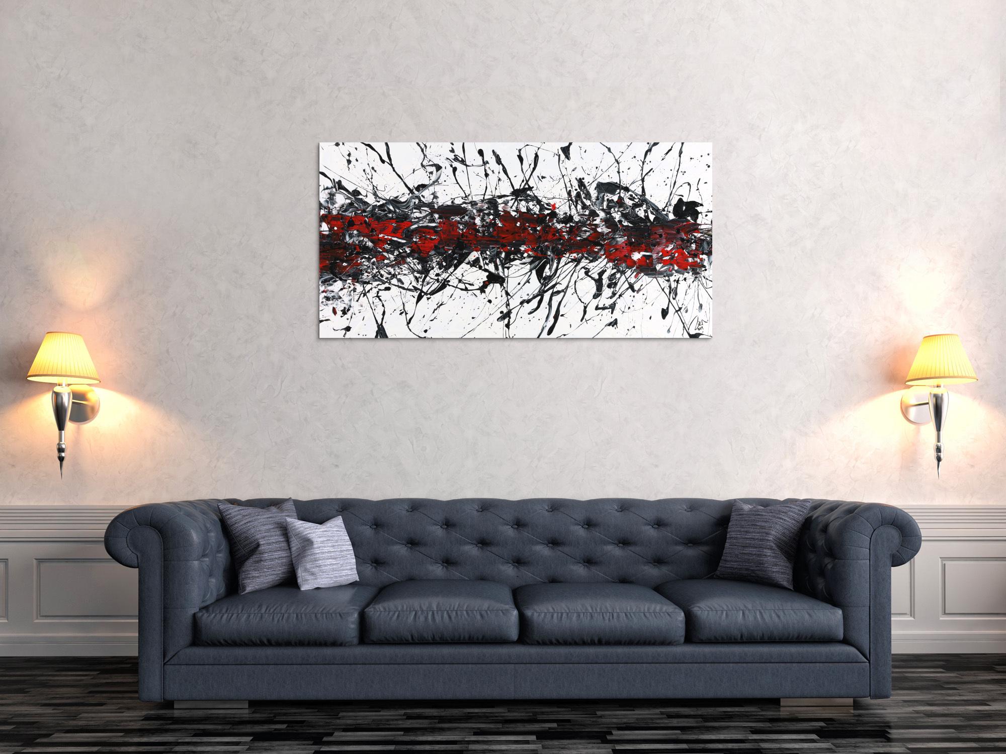 Abstraktes Acrylbild Modern Art zeitgenössische Malerei auf Leinwand
