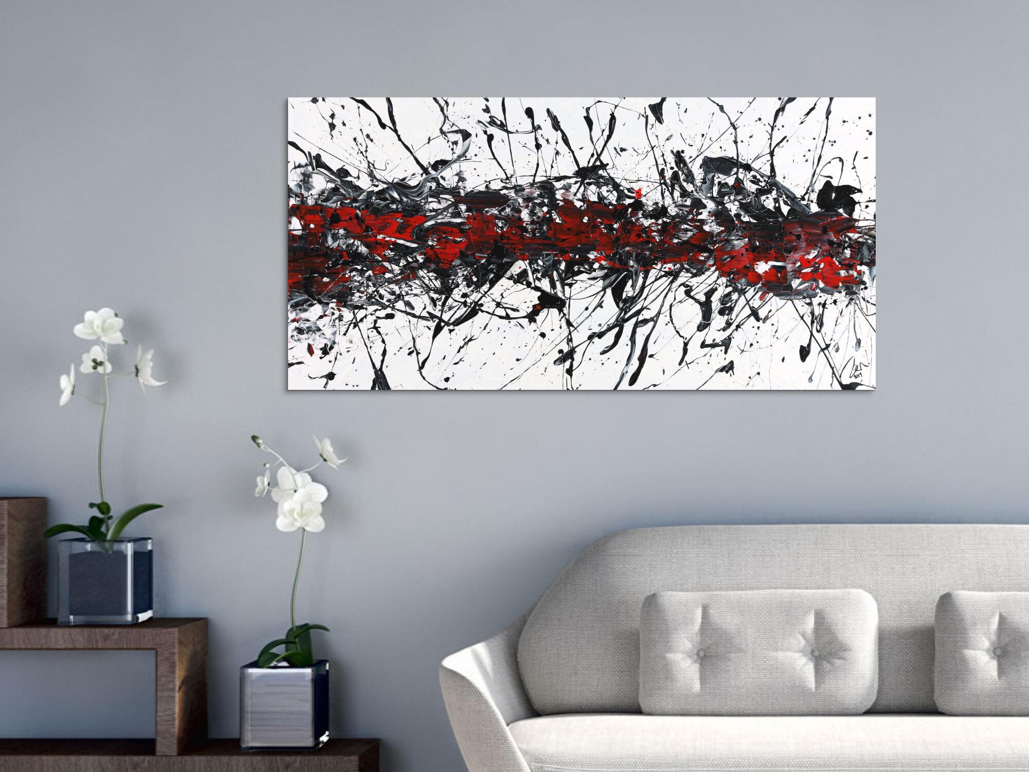 Abstraktes Acrylbild Modern Art zeitgenössische Malerei auf Leinwand