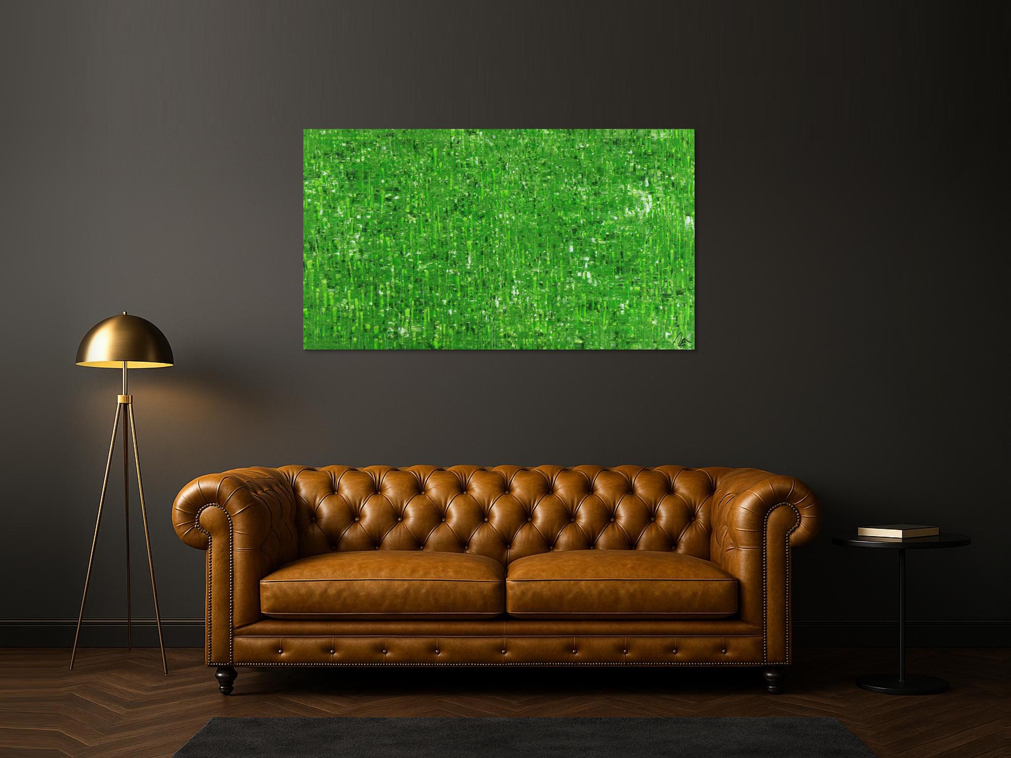 Abstraktes Gemälde auf Leinwand handgemalt zeitgenössisch Modern Art