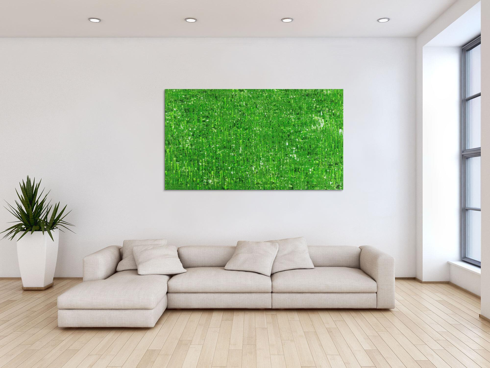 Abstraktes Gemälde auf Leinwand handgemalt zeitgenössisch Modern Art