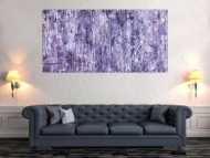 Abstraktes Acrylbild Modern Art lila weiß auf Leinwand handgemalt zeitgenössische Kunst