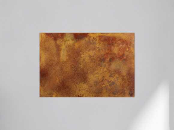 Abstraktes Bild aus echtem Rost auf Leinwand handgemalt Modern Art zeitgenössisch