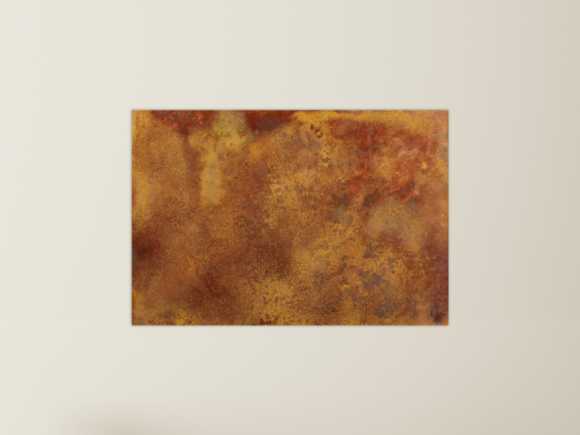 Abstraktes Bild aus echtem Rost auf Leinwand handgemalt Modern Art zeitgenössisch
