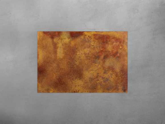 Abstraktes Bild aus echtem Rost auf Leinwand handgemalt Modern Art zeitgenössisch