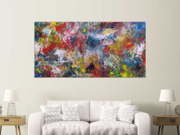 Kunstdruck auf Leinwand abstraktes Gemälde Nr. 1522
