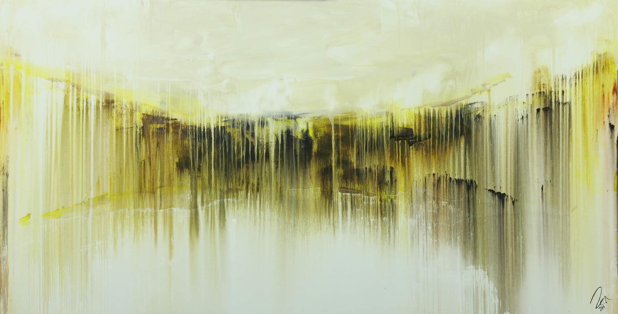 Abstaktes Acrylbild Mischtechnik auf Leinwand handgemalt zeigenössisch