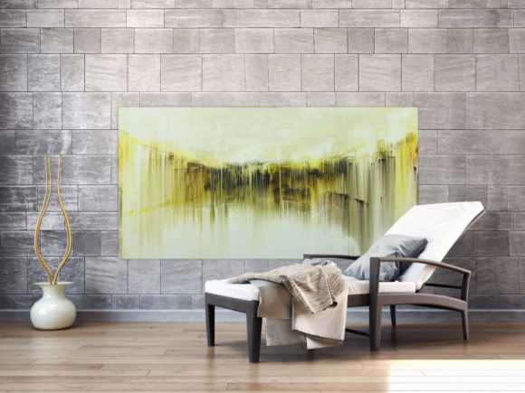 Abstaktes Acrylbild Mischtechnik auf Leinwand handgemalt zeigenössisch