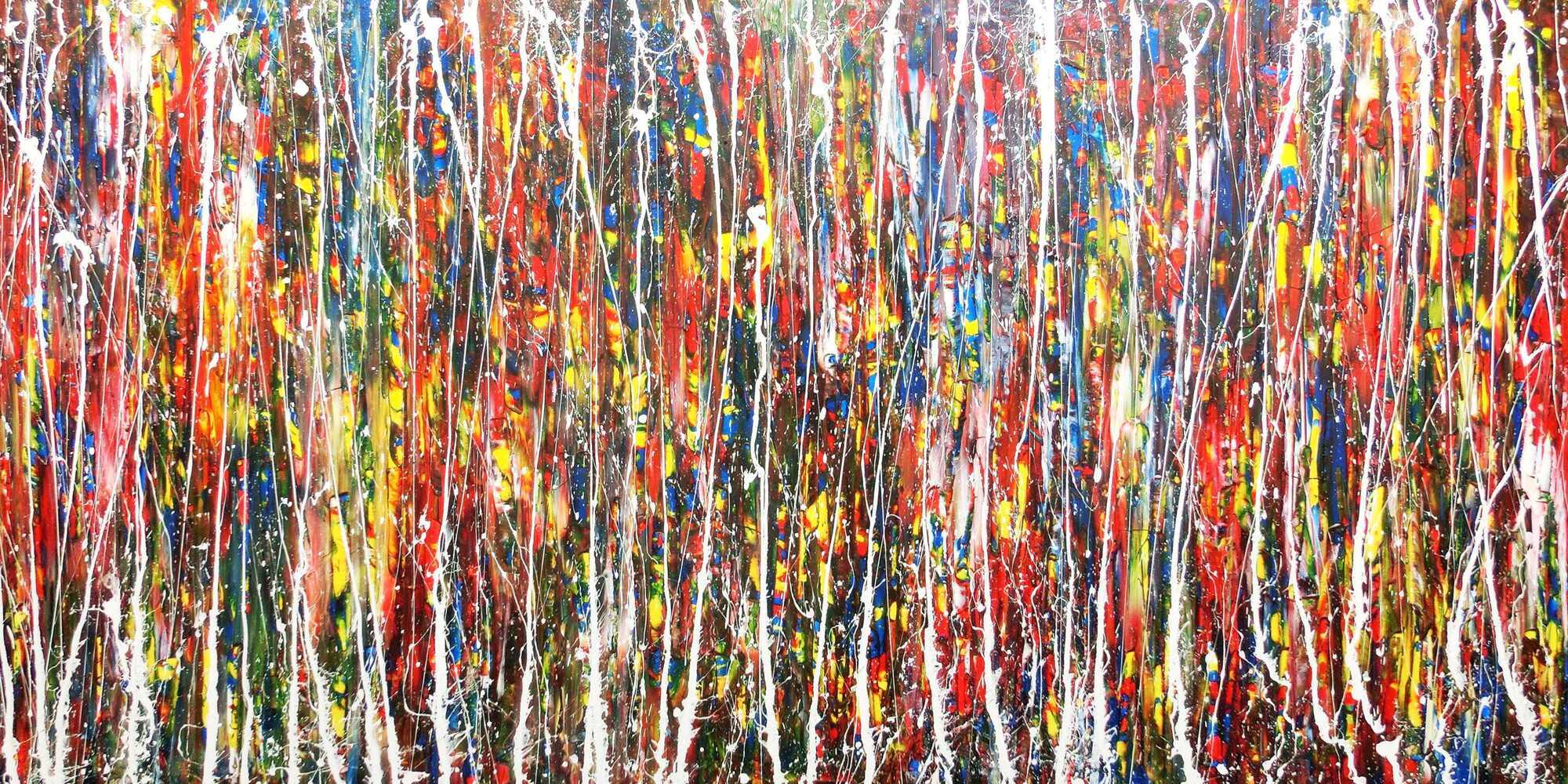 Abstraktes Acrylbild bunt modern