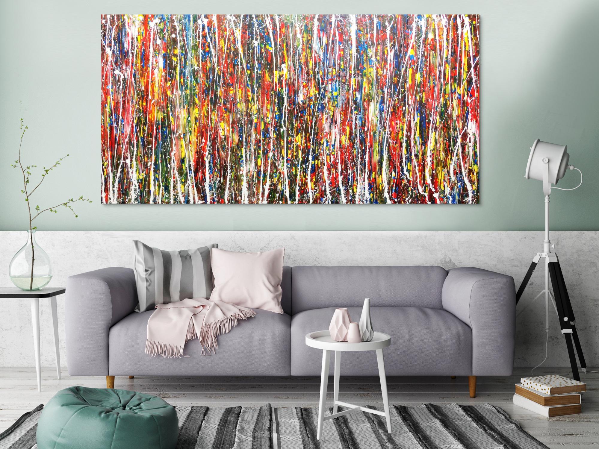 Abstraktes Acrylbild bunt modern