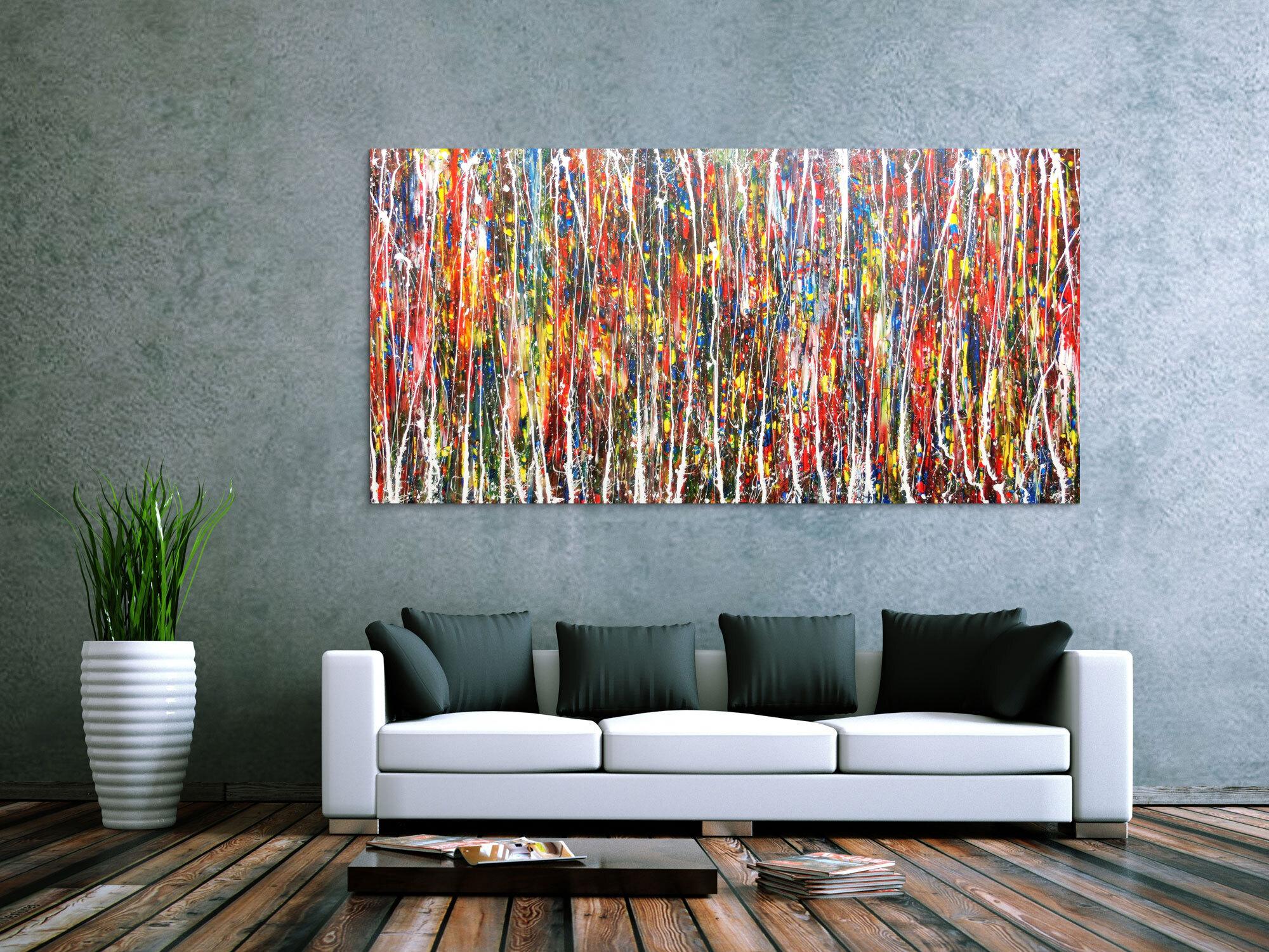 Abstraktes Acrylbild bunt modern