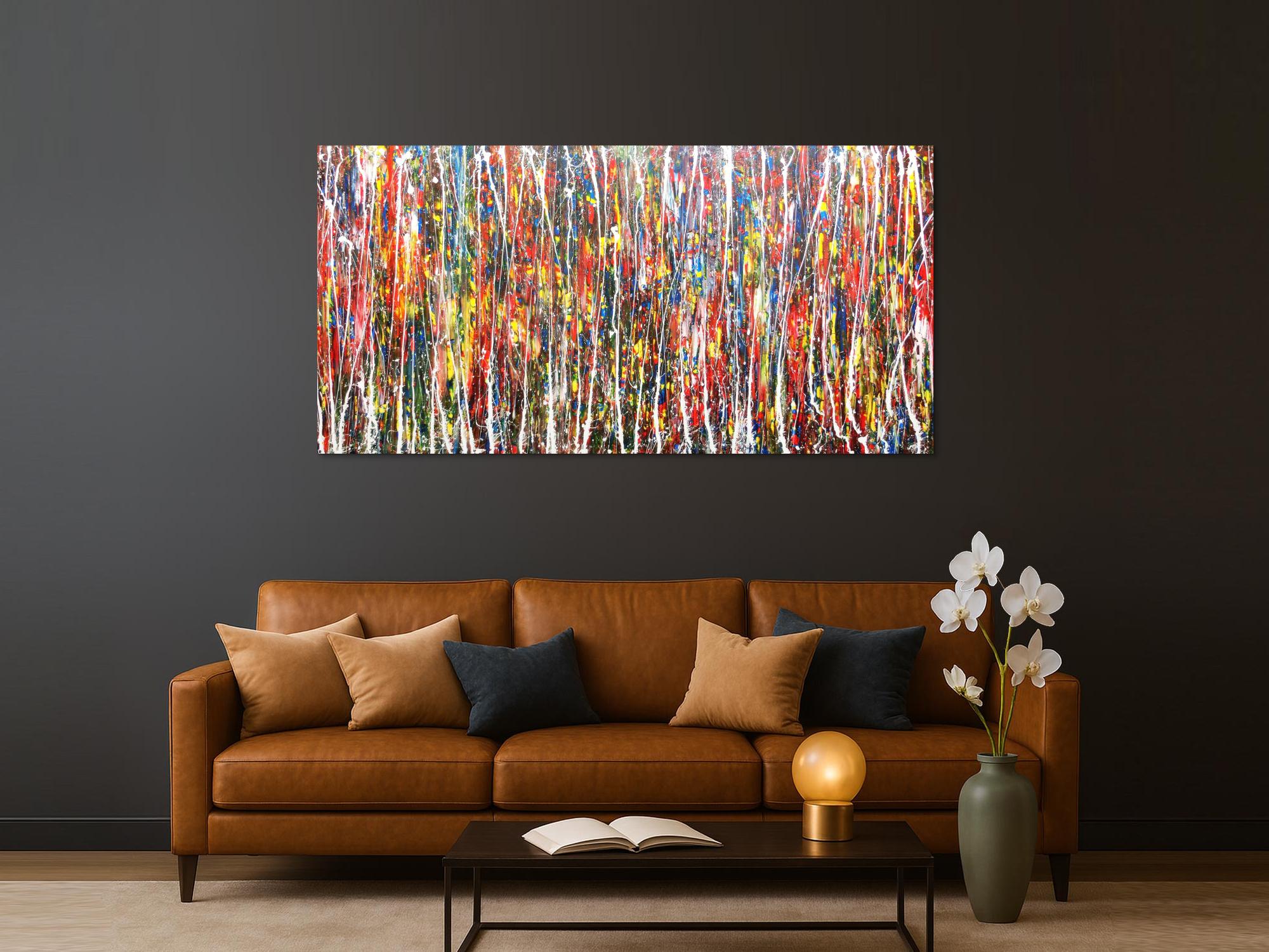 Abstraktes Acrylbild bunt modern