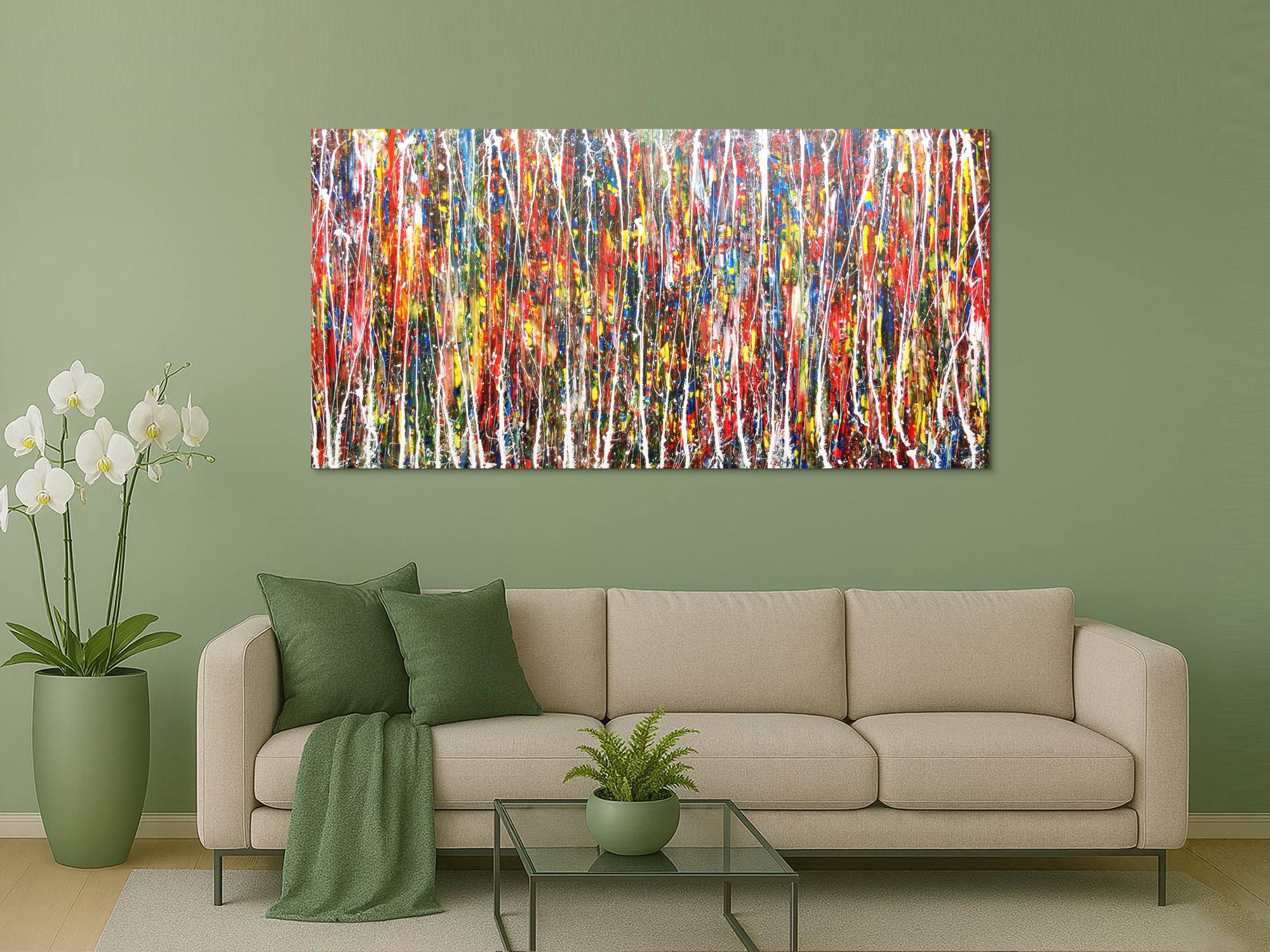 Abstraktes Acrylbild bunt modern