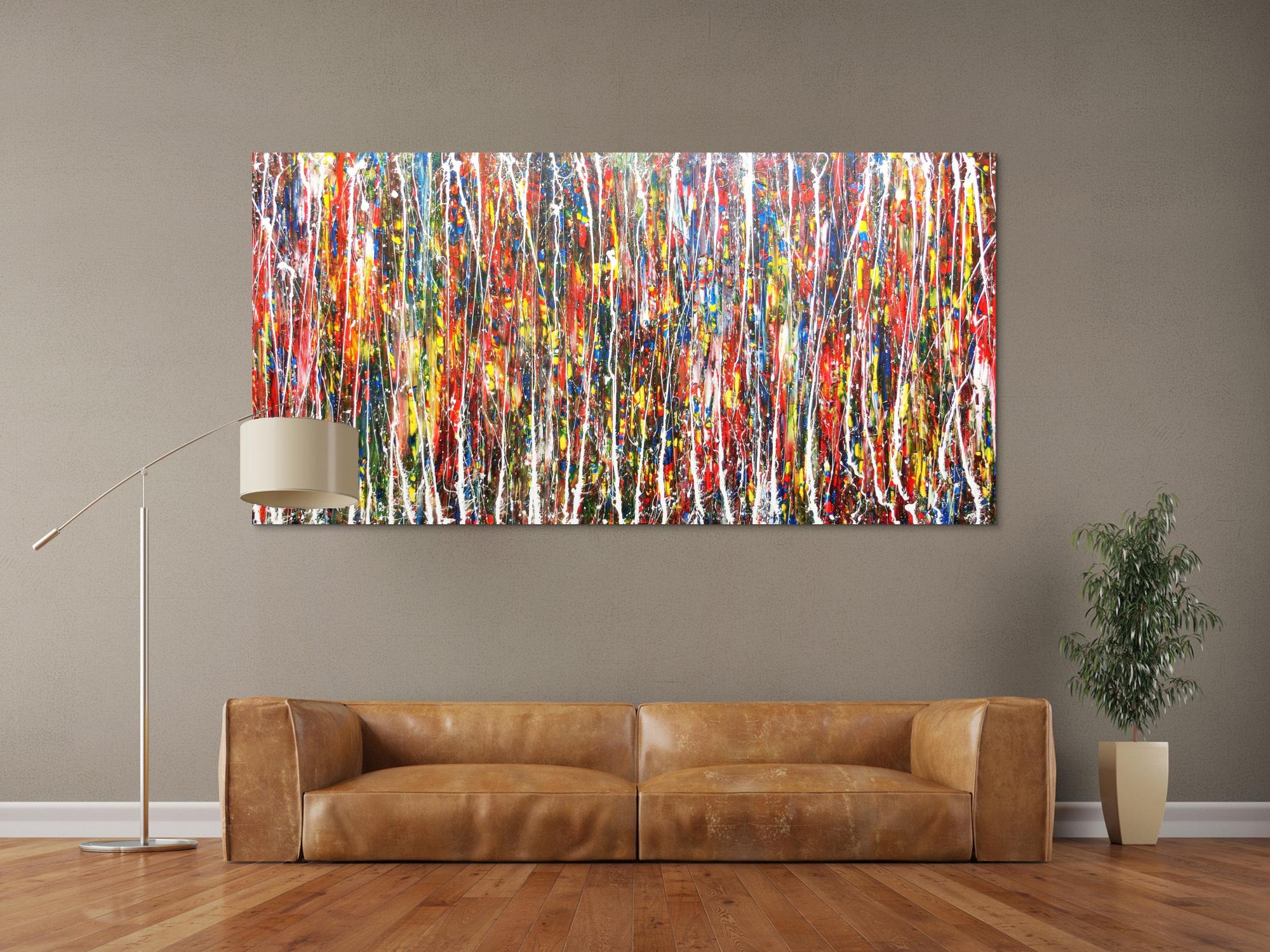 Abstraktes Acrylbild bunt modern