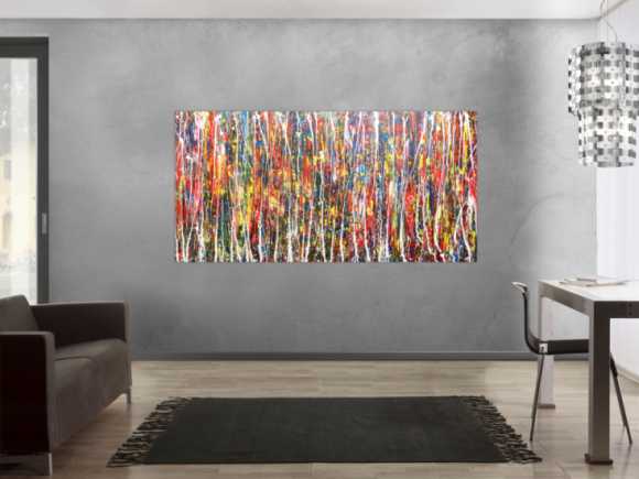 Abstraktes Acrylbild bunt modern