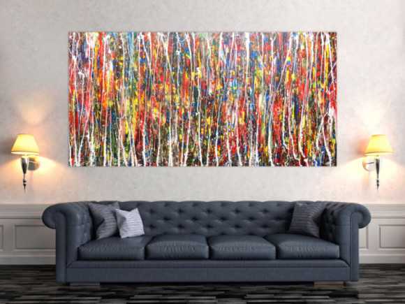 Abstraktes Acrylbild bunt modern