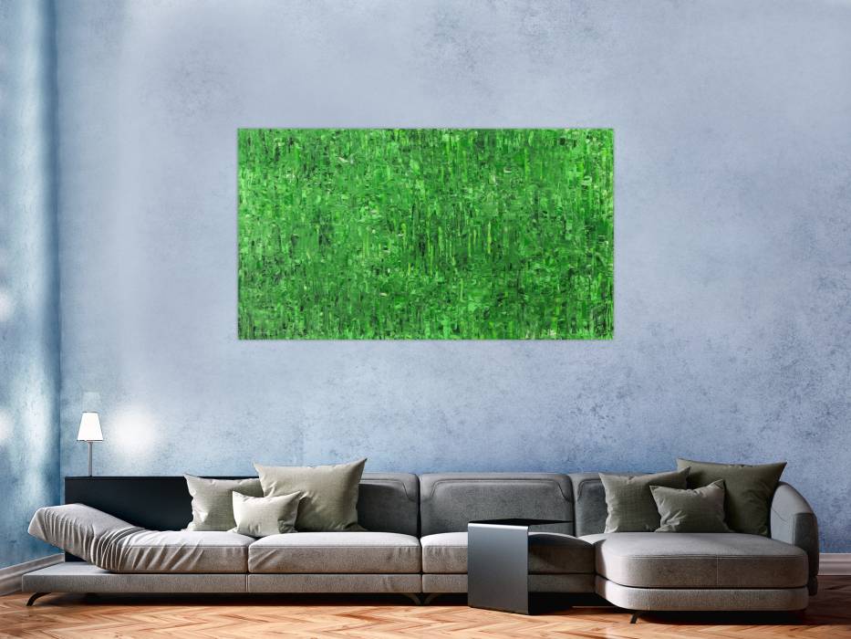 Hochwertige Kunst auf Leinwand Abstraktes Gemälde auf Leinand grüne