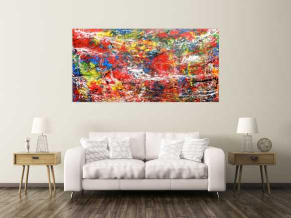 Abstraktes Acrylbild bunt modern
