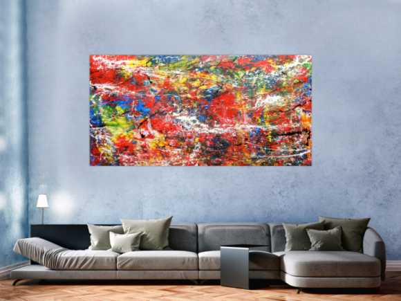Abstraktes Acrylbild bunt modern