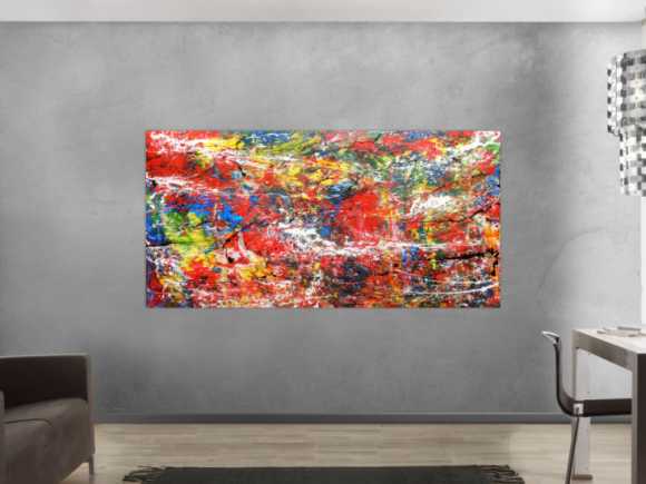 Abstraktes Acrylbild bunt modern