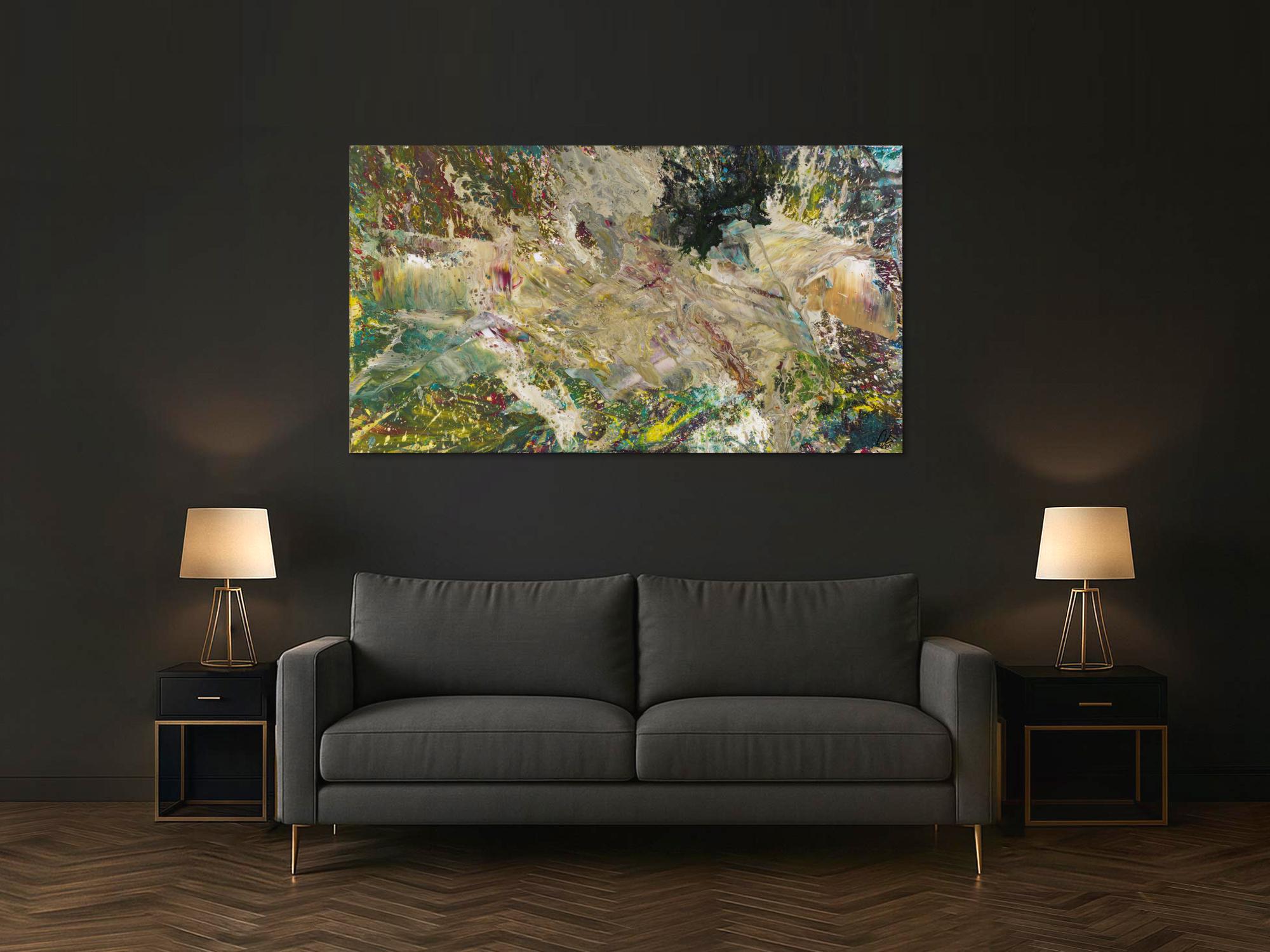 Abstraktes Gemälde Fluidpainting Modern Art auf Leinwand handgemalt expressionistisch