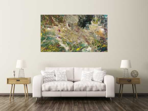 Abstraktes Gemälde Fluidpainting Modern Art auf Leinwand handgemalt expressionistisch