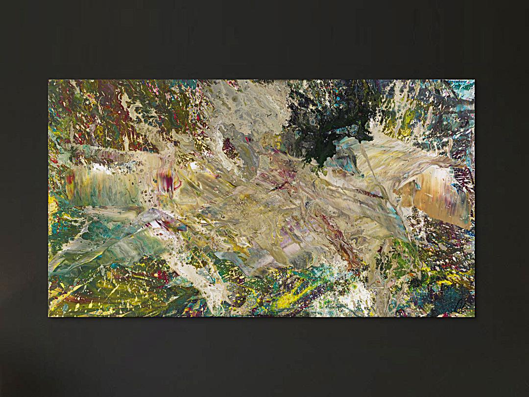 Abstraktes Gemälde Fluidpainting Modern Art auf Leinwand handgemalt expressionistisch