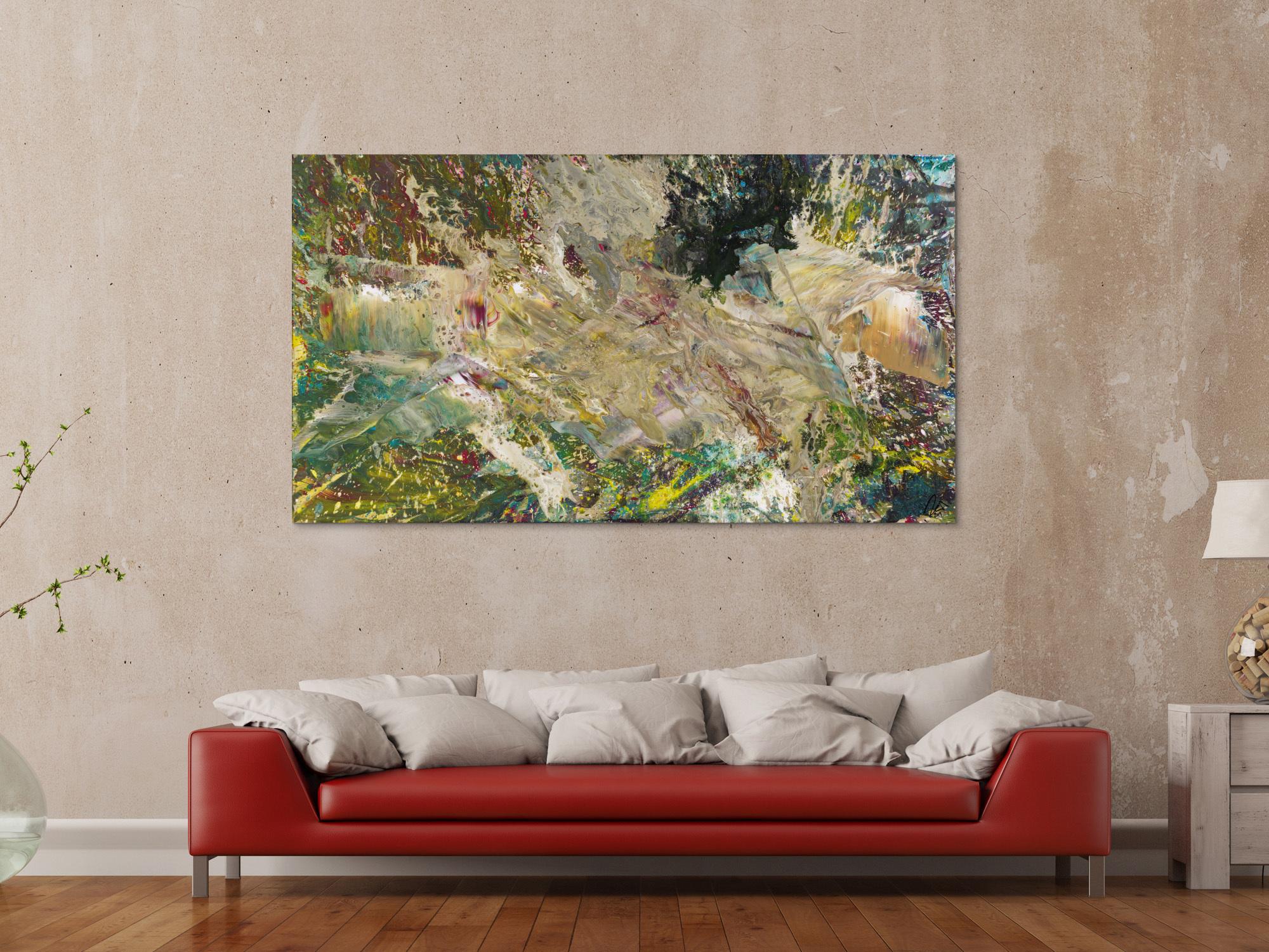 Abstraktes Gemälde Fluidpainting Modern Art auf Leinwand handgemalt expressionistisch