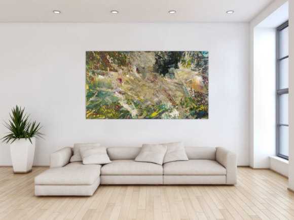 Abstraktes Gemälde Fluidpainting Modern Art auf Leinwand handgemalt expressionistisch