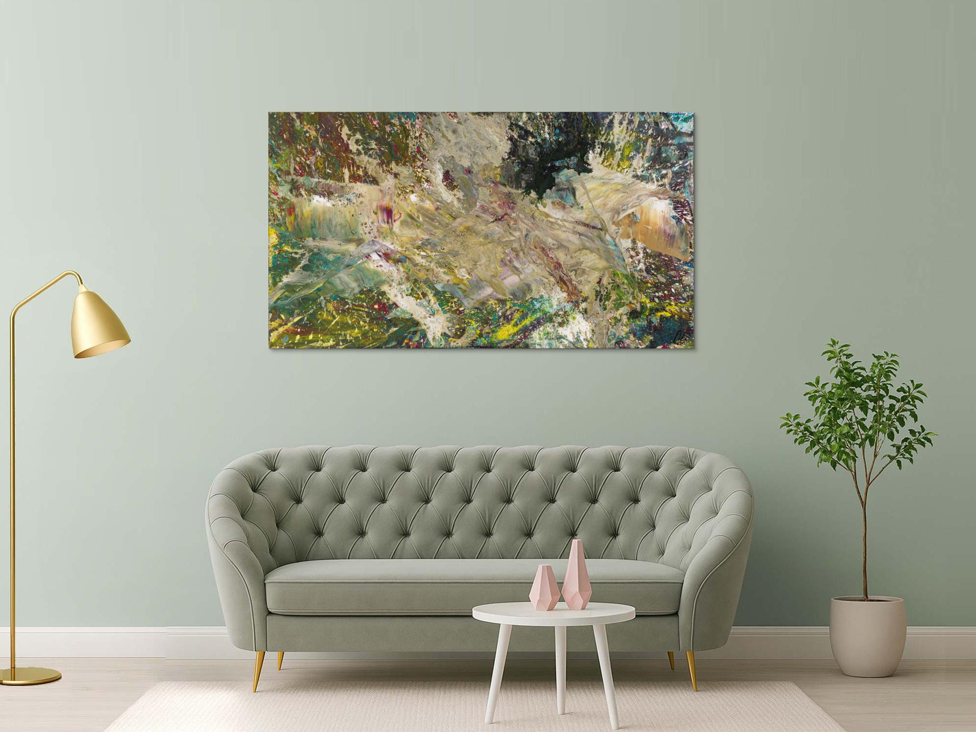 Abstraktes Gemälde Fluidpainting Modern Art auf Leinwand handgemalt expressionistisch