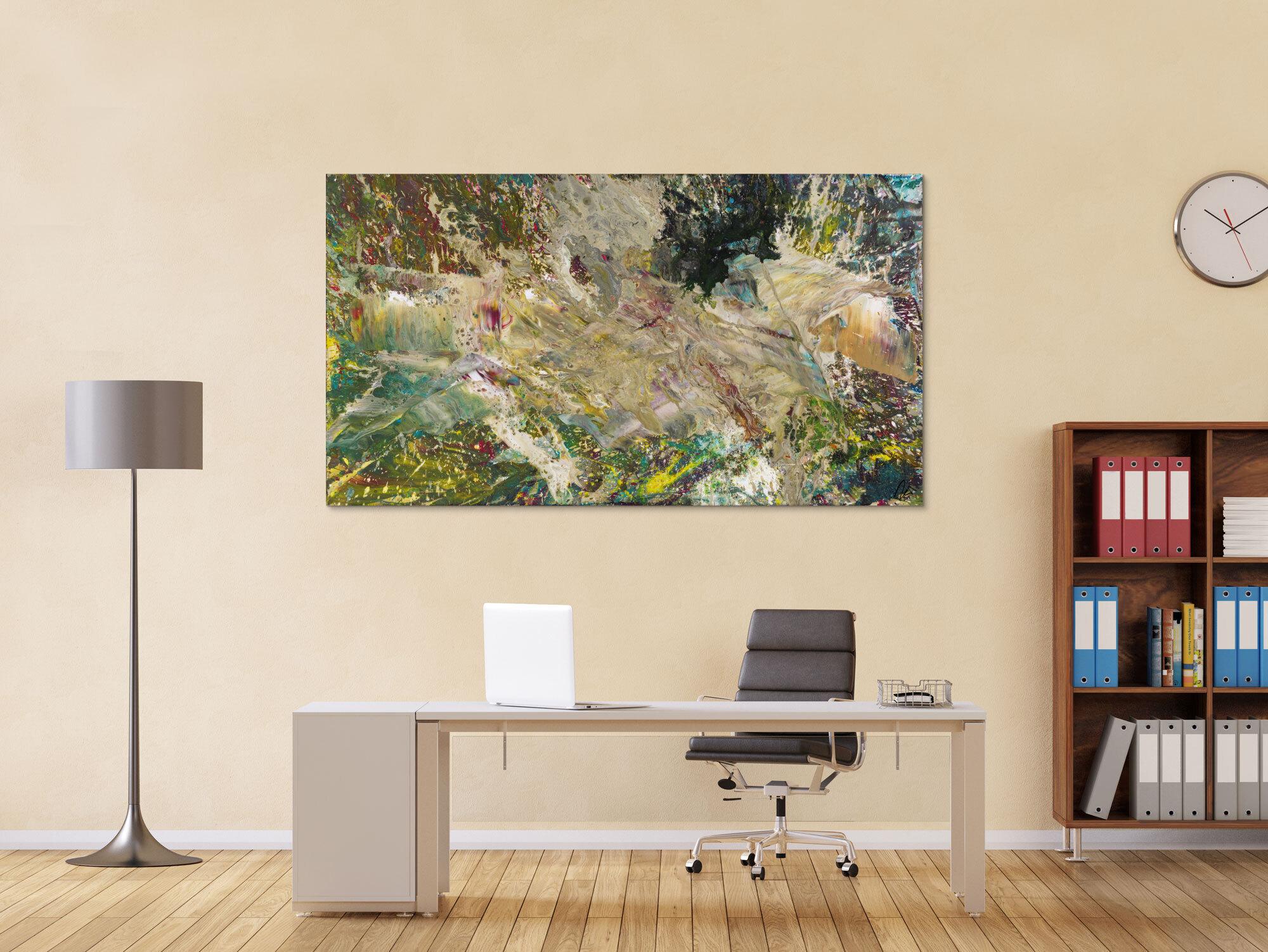 Abstraktes Gemälde Fluidpainting Modern Art auf Leinwand handgemalt expressionistisch