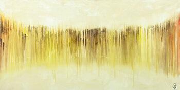 Abstraktes Bild modernes Gemälde auf Leinwand handgemalt beige gelb braun