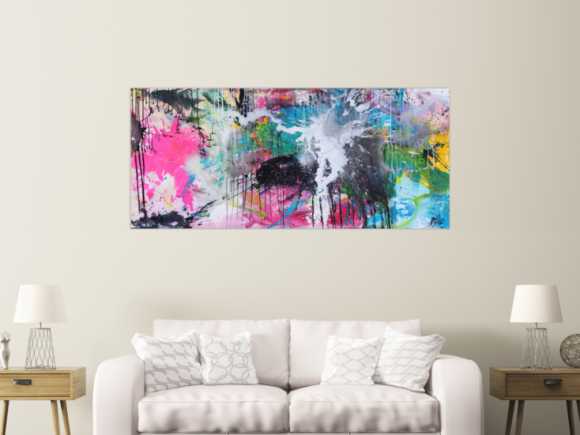 Kunstdruck auf Leinwand abstraktes Gemälde Nr. 1555