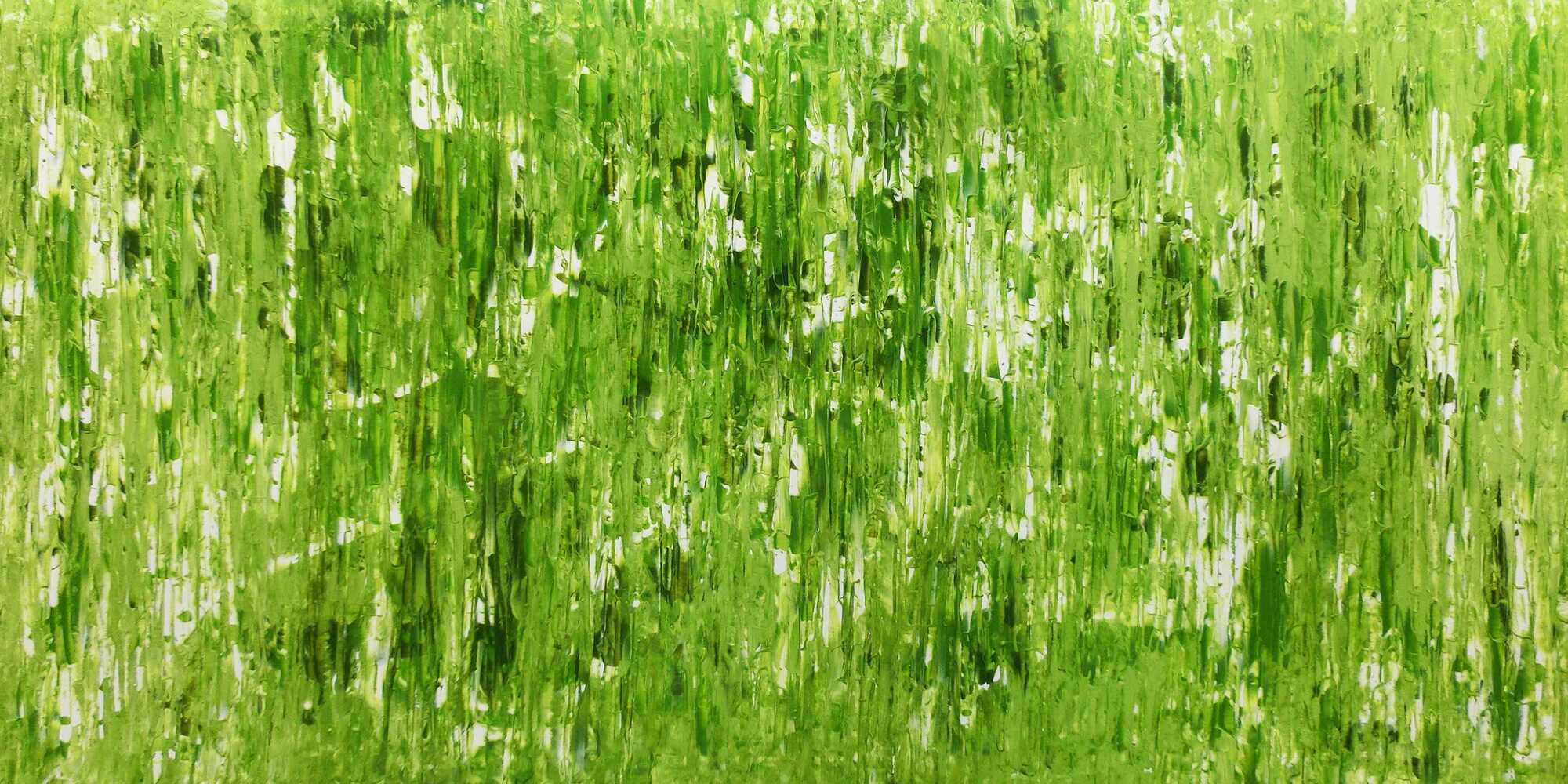 Grünes Acrylbild abstrakt und modern