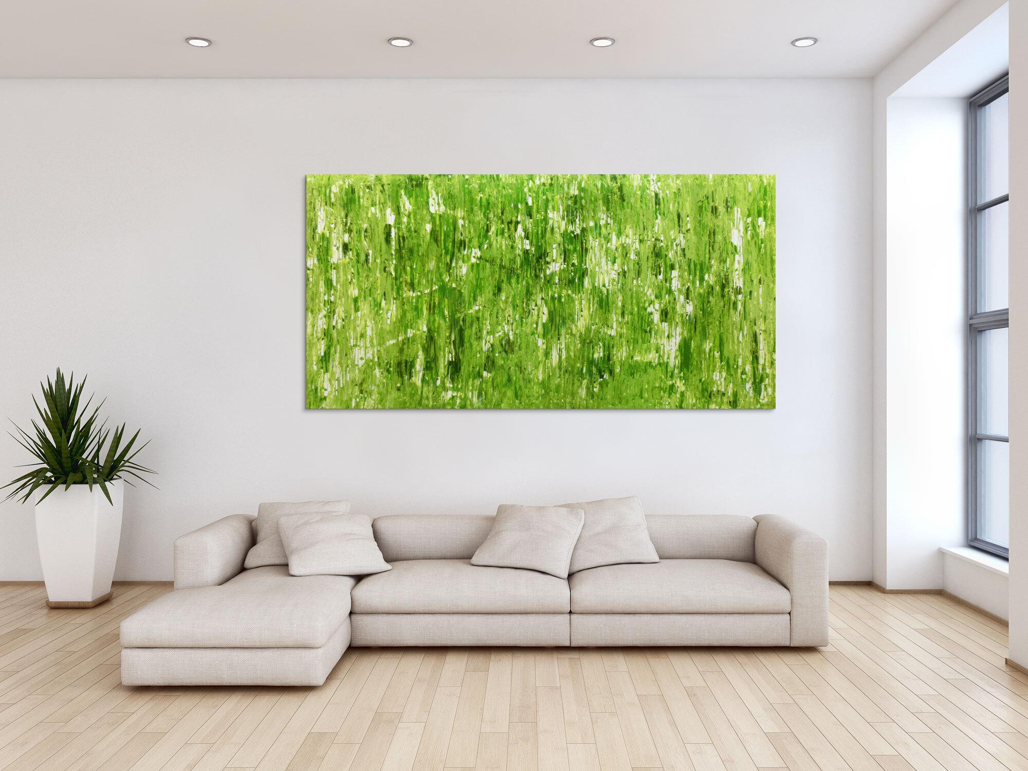 Grünes Acrylbild abstrakt und modern