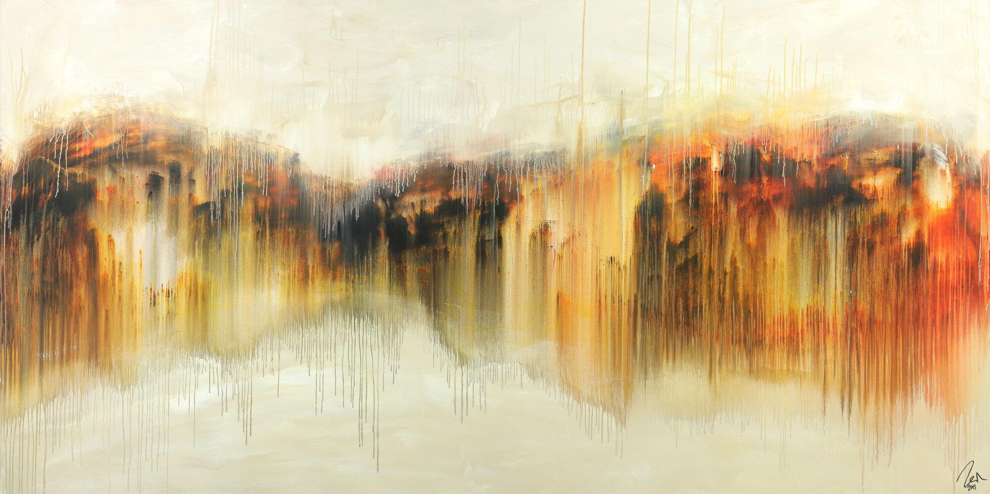 Abstraktes Gemälde Modern Art Mischtechnik handgemalt auf Leinwand sehr groß zeitgenössisch