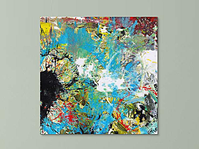 Abstraktes Acrylbild handgemalt Modern Art zwitgenössische Kunst auf Leinwand