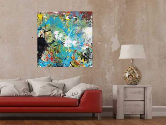 Abstraktes Acrylbild handgemalt Modern Art zwitgenössische Kunst auf Leinwand