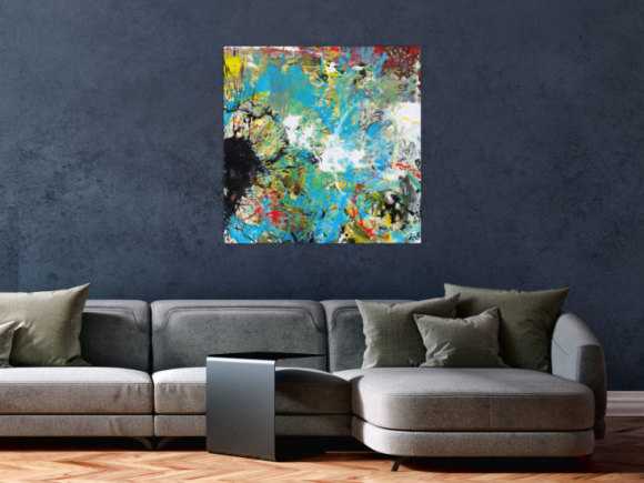 Abstraktes Acrylbild handgemalt Modern Art zwitgenössische Kunst auf Leinwand