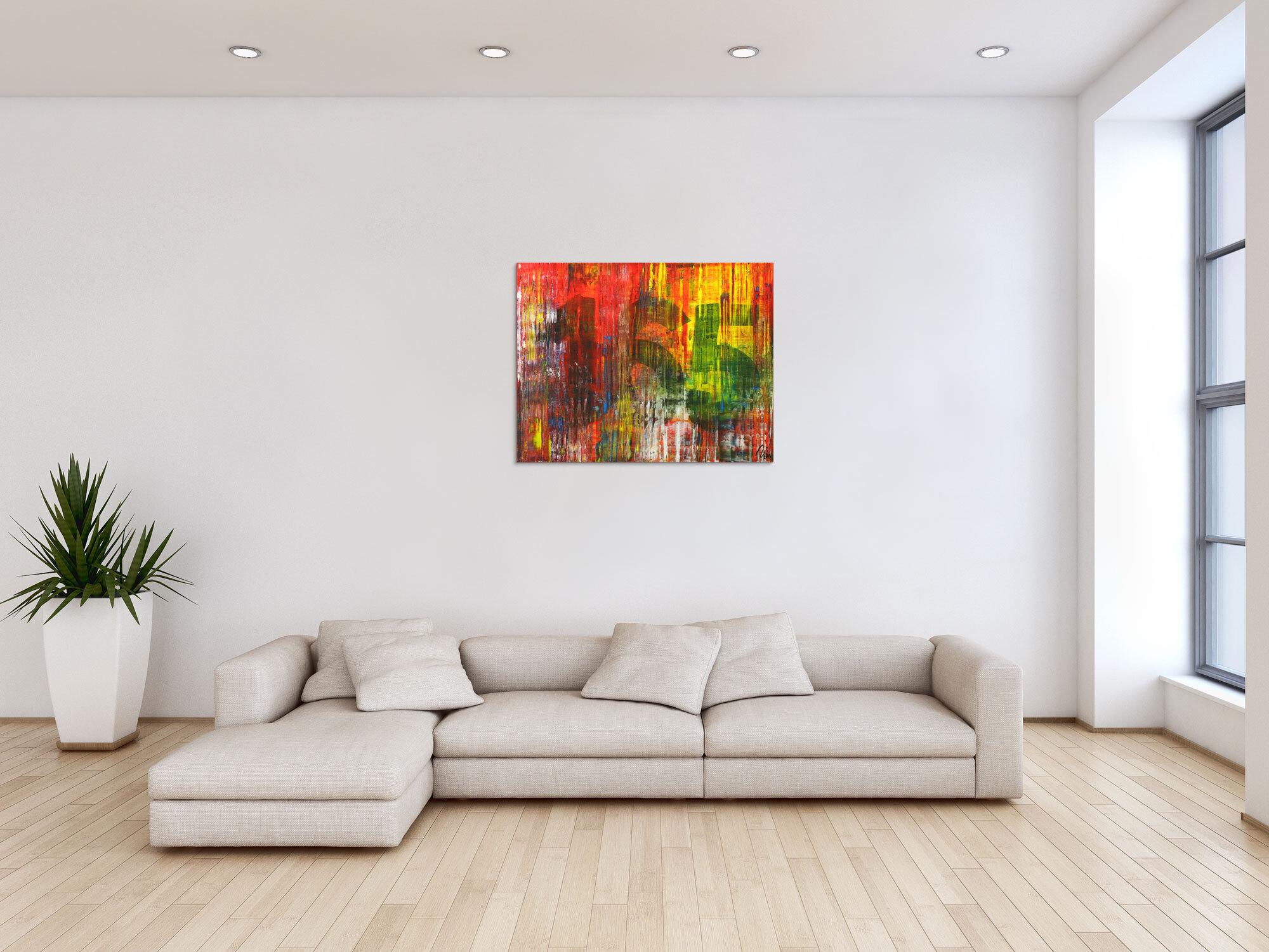 Abstraktes Gemälde Modern Art Spachteltechnis sehr bunt zeitgenössisch handgemalt