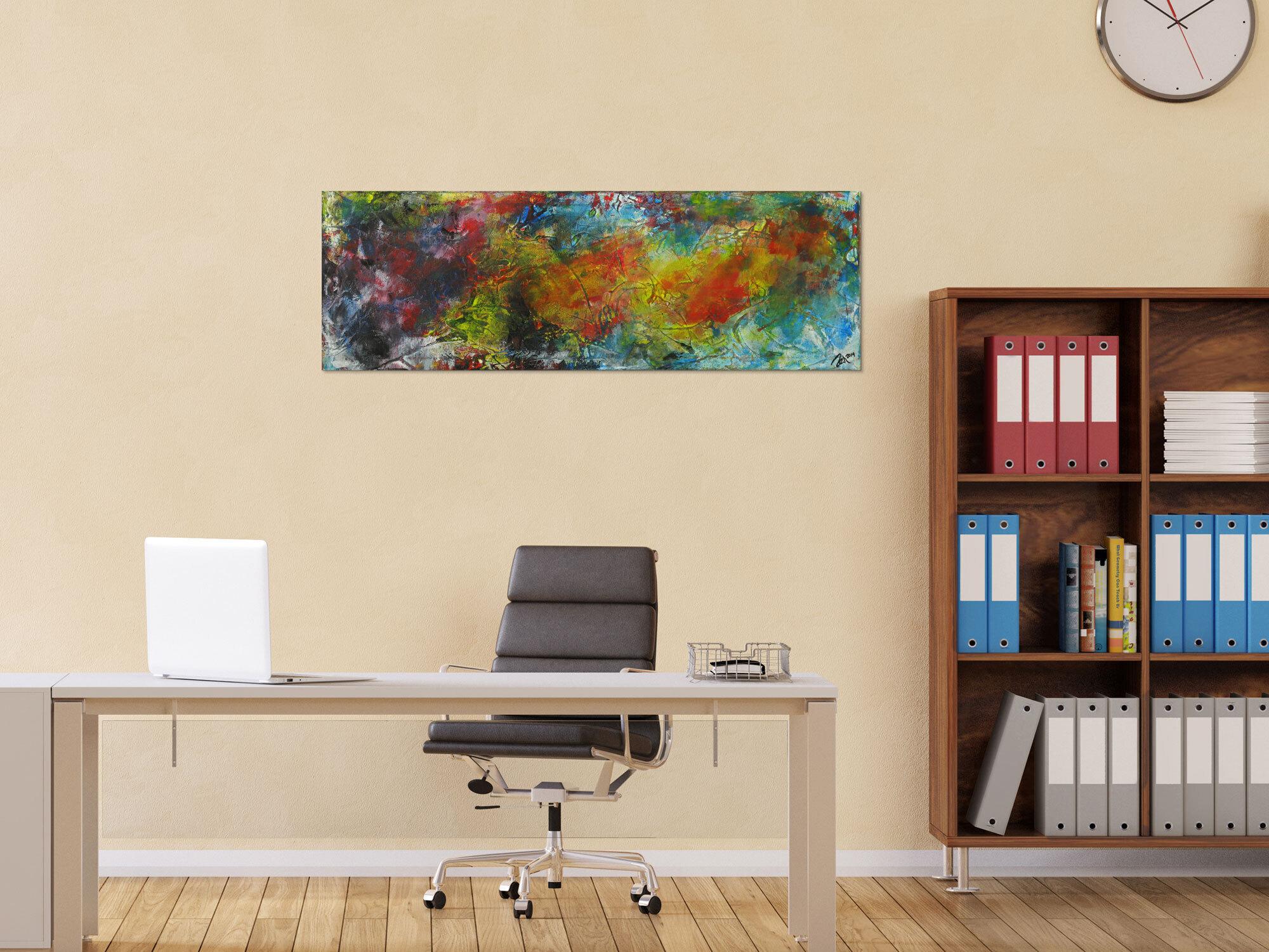 Abstraktes Gemälde Mischtechnik Modern Art auf Leinwand Handgemalt zeitgenössisch
