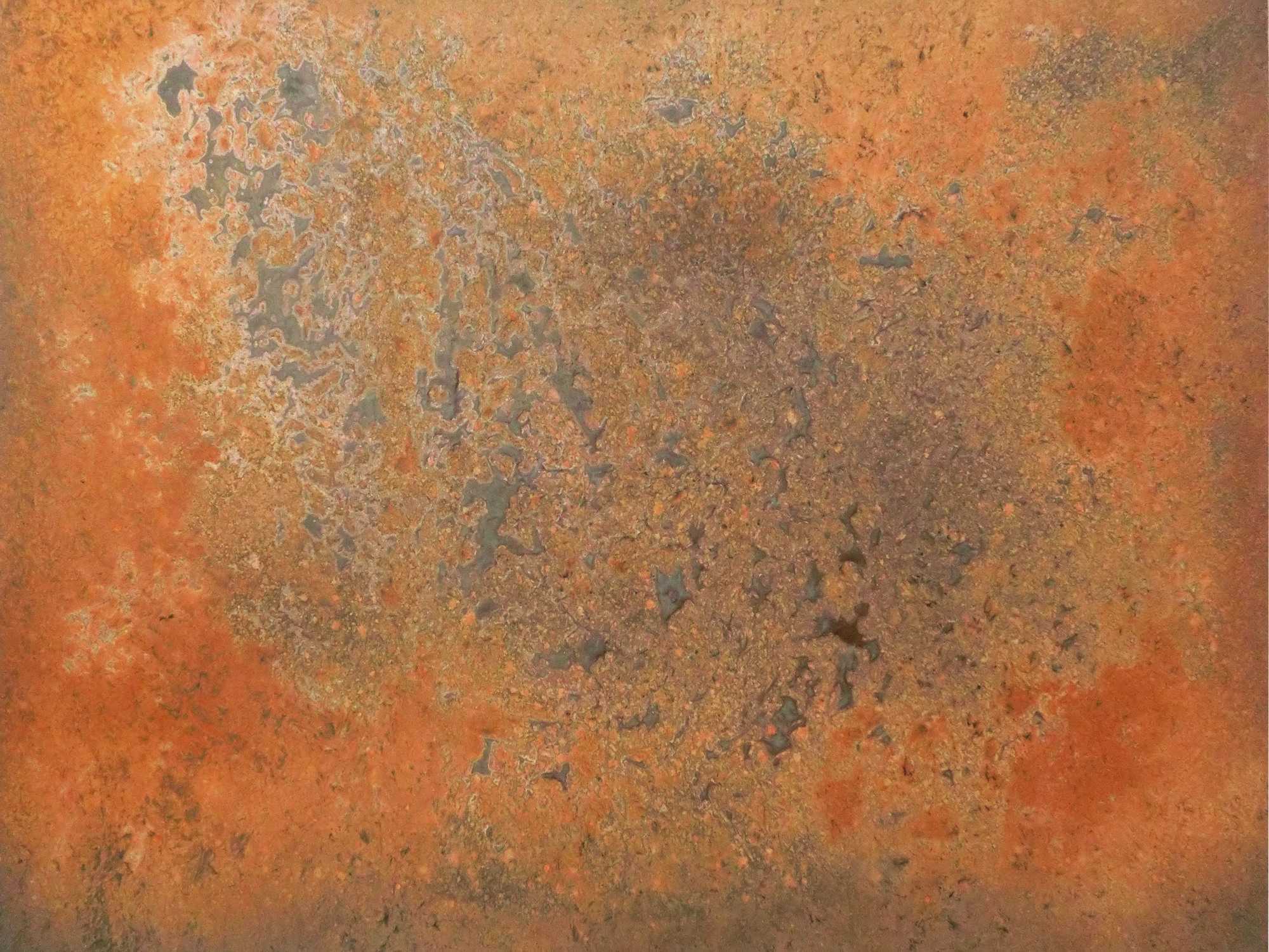 Abstraktes Gemälde aus echtem Rost