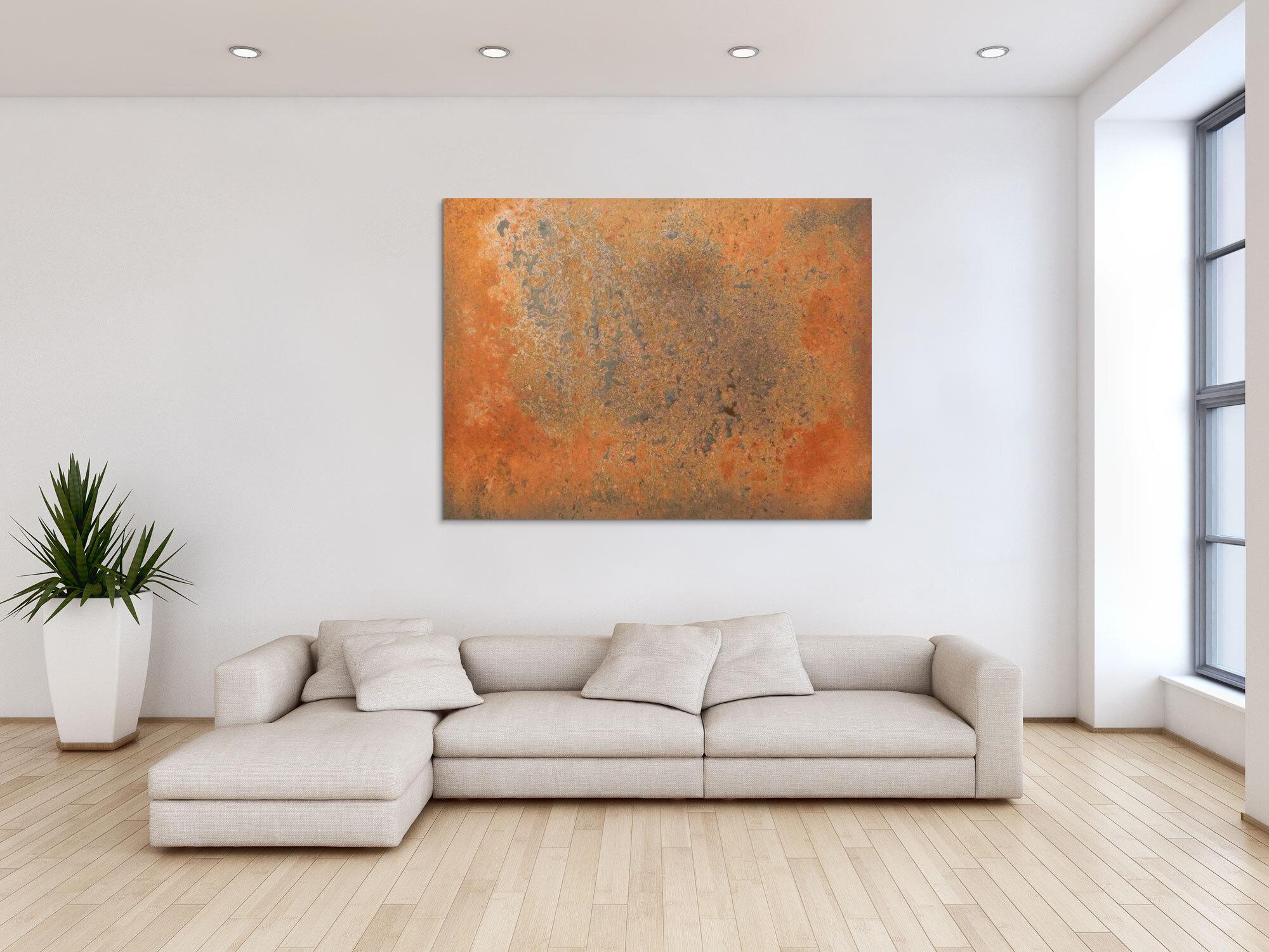 Abstraktes Gemälde aus echtem Rost