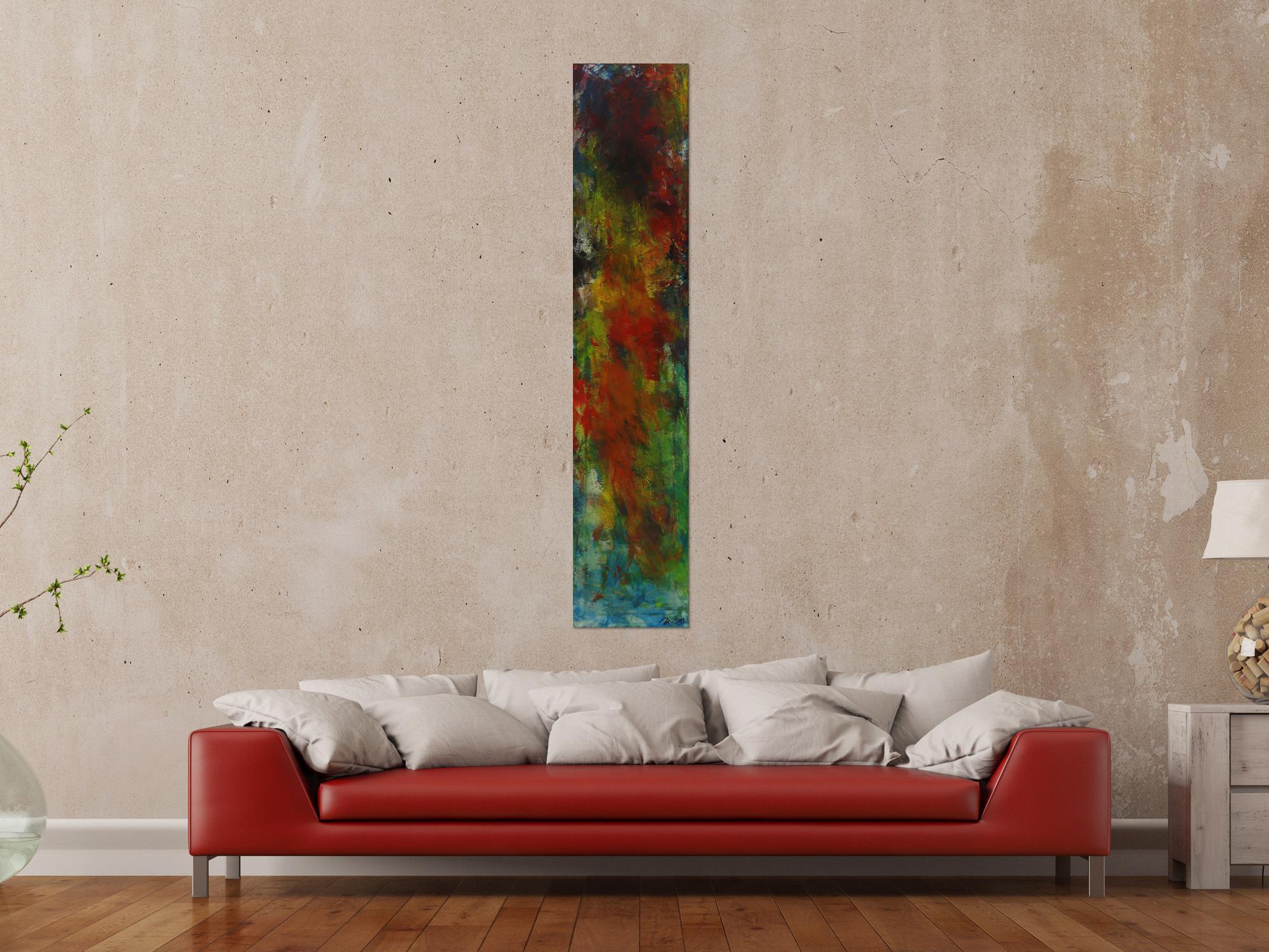 Modernes Acrylbild auf Leinwand handgemalt Modern Art Mischtechnik