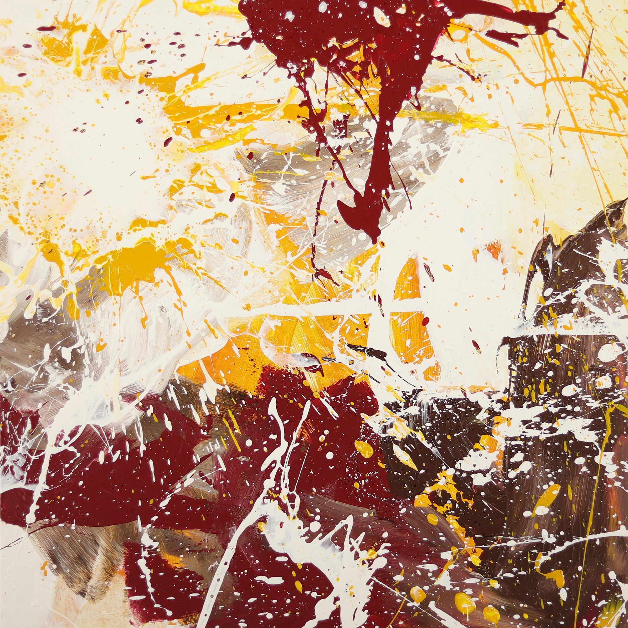 Abstraktes Gemälde handgemalt auf Leinwand Action Painting Modern Art