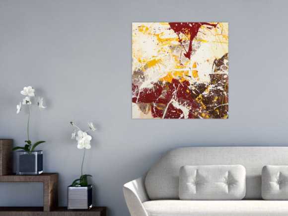 Abstraktes Gemälde handgemalt auf Leinwand Action Painting Modern Art