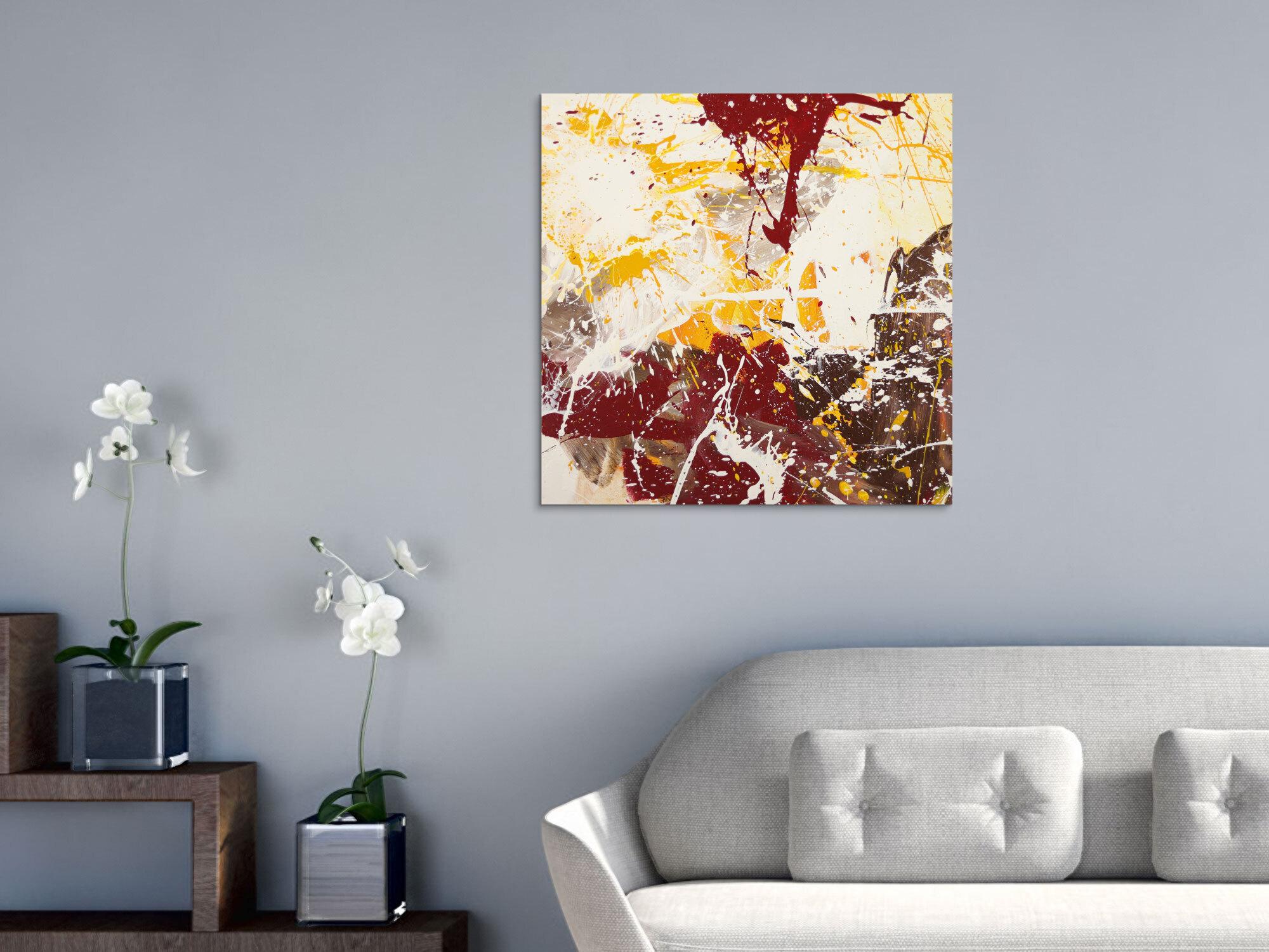 Abstraktes Gemälde handgemalt auf Leinwand Action Painting Modern Art