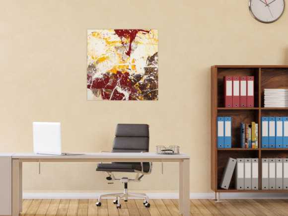 Abstraktes Gemälde handgemalt auf Leinwand Action Painting Modern Art