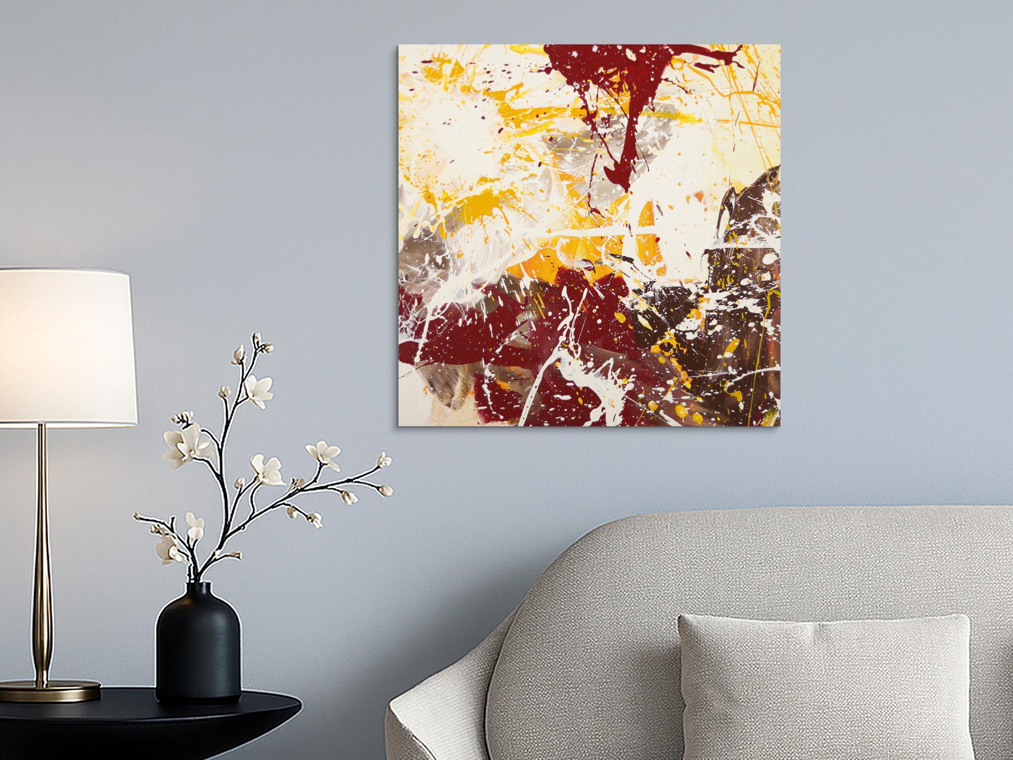 Abstraktes Gemälde handgemalt auf Leinwand Action Painting Modern Art