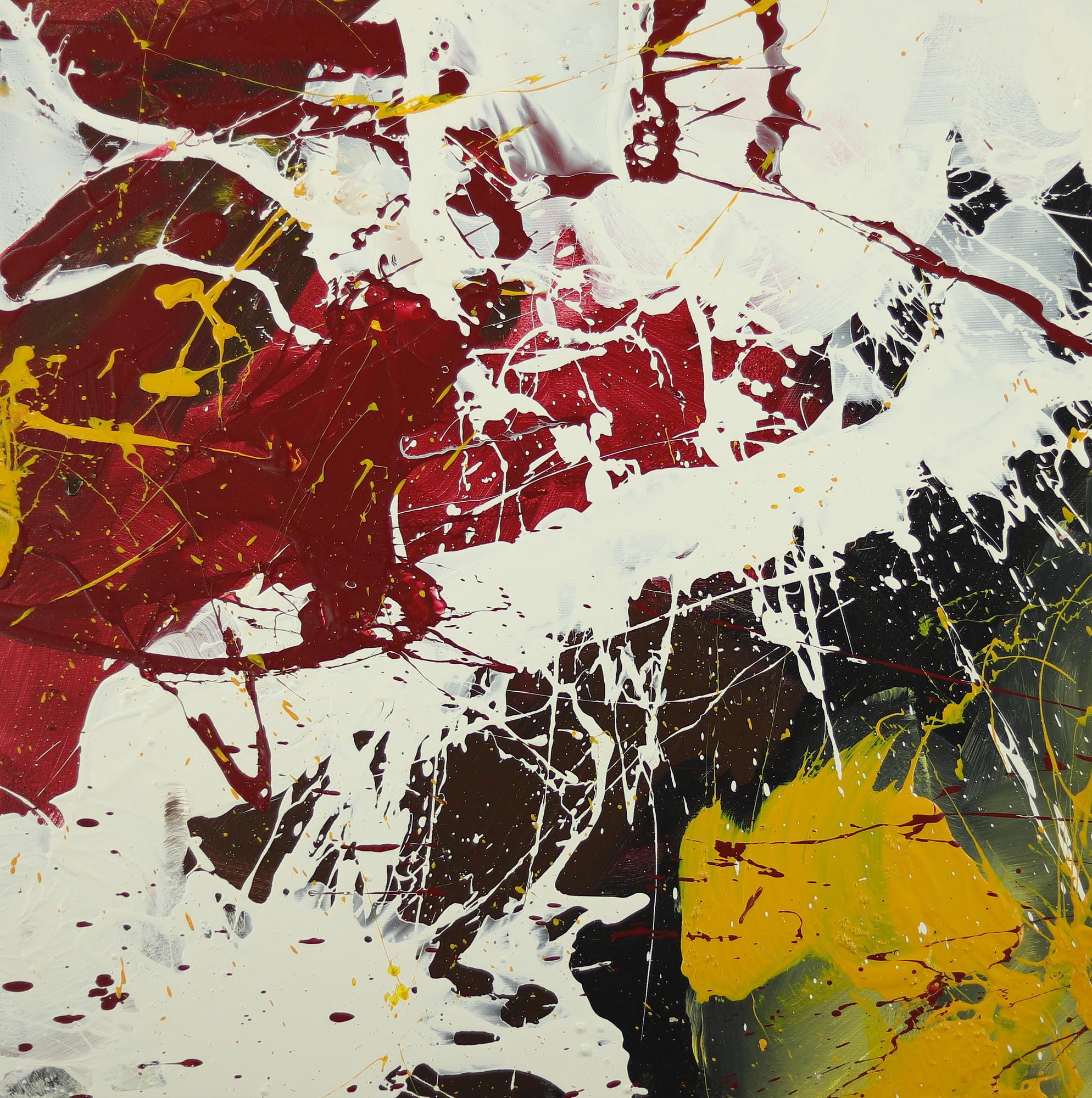 Abstraktes Gemälde handgemalt auf Leinwand Action Painting Modern Art