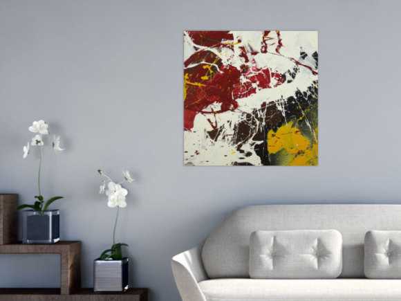 Abstraktes Gemälde handgemalt auf Leinwand Action Painting Modern Art